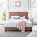 Celine Channel Tufted Performance Velvet King Platform Bed by Modway