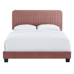 Celine Channel Tufted Performance Velvet Queen Platform Bed by Modway