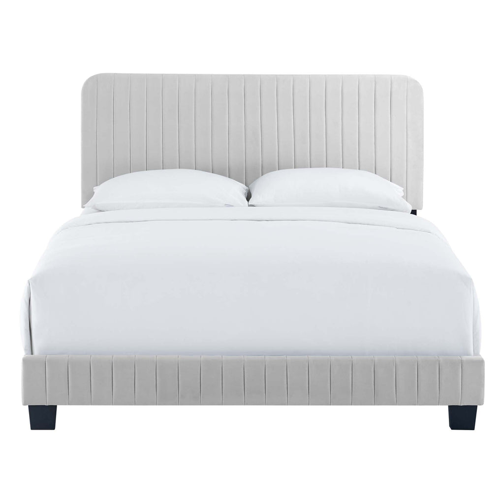 Celine Channel Tufted Performance Velvet Queen Platform Bed by Modway