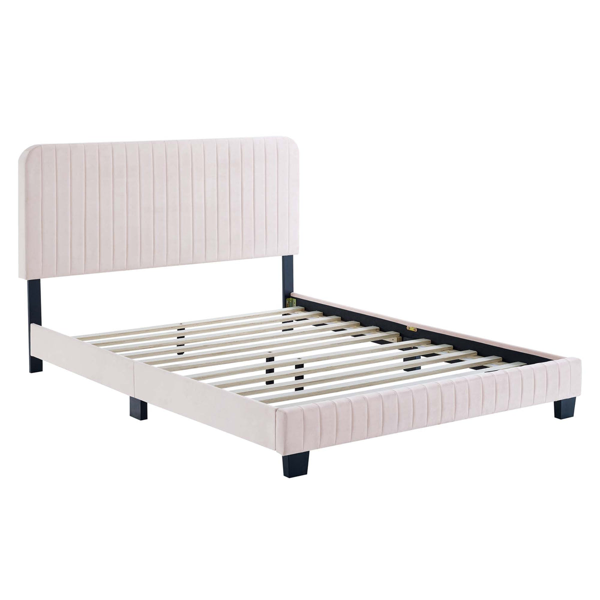 Celine Channel Tufted Performance Velvet Queen Platform Bed by Modway