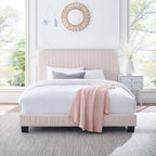 Celine Channel Tufted Performance Velvet Queen Platform Bed by Modway