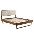 Bridgette Wood Queen Platform Bed With Angular Frame by Modway