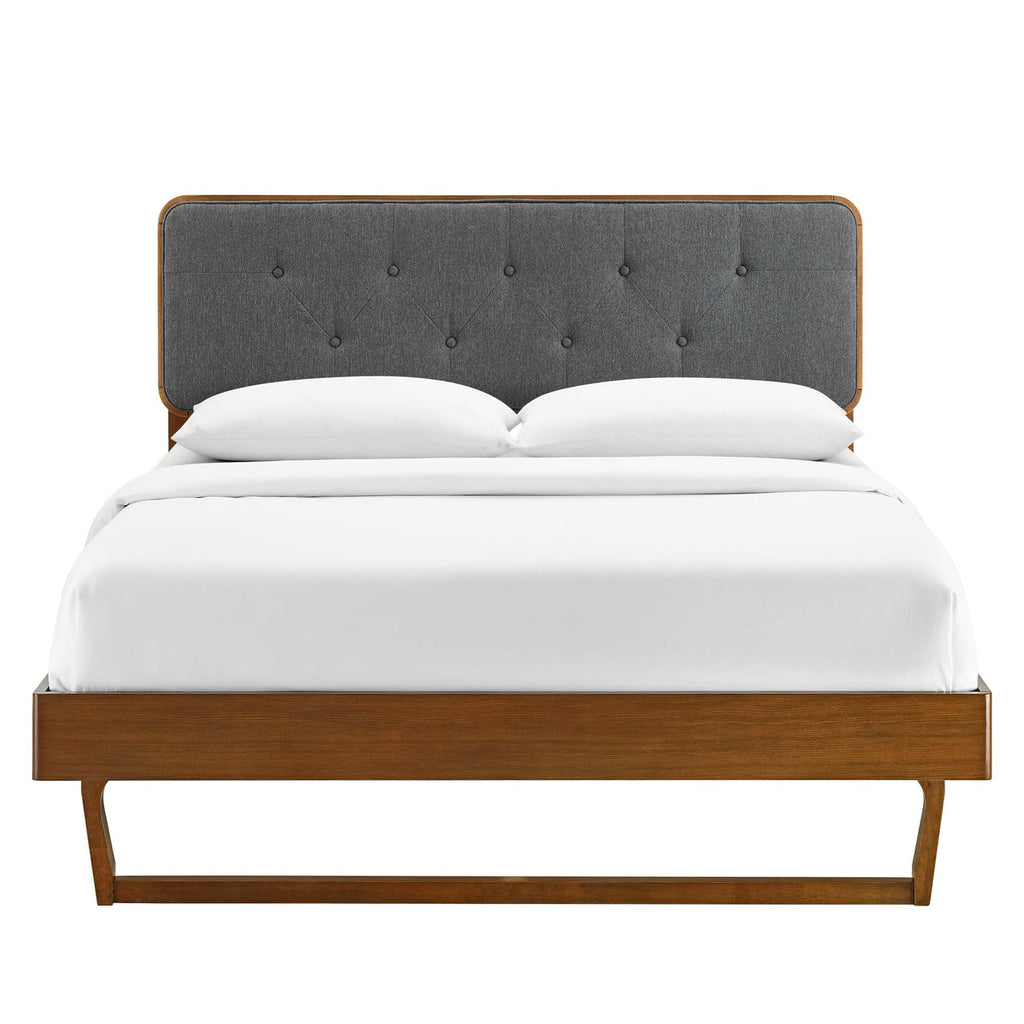 Bridgette Wood Queen Platform Bed With Angular Frame by Modway