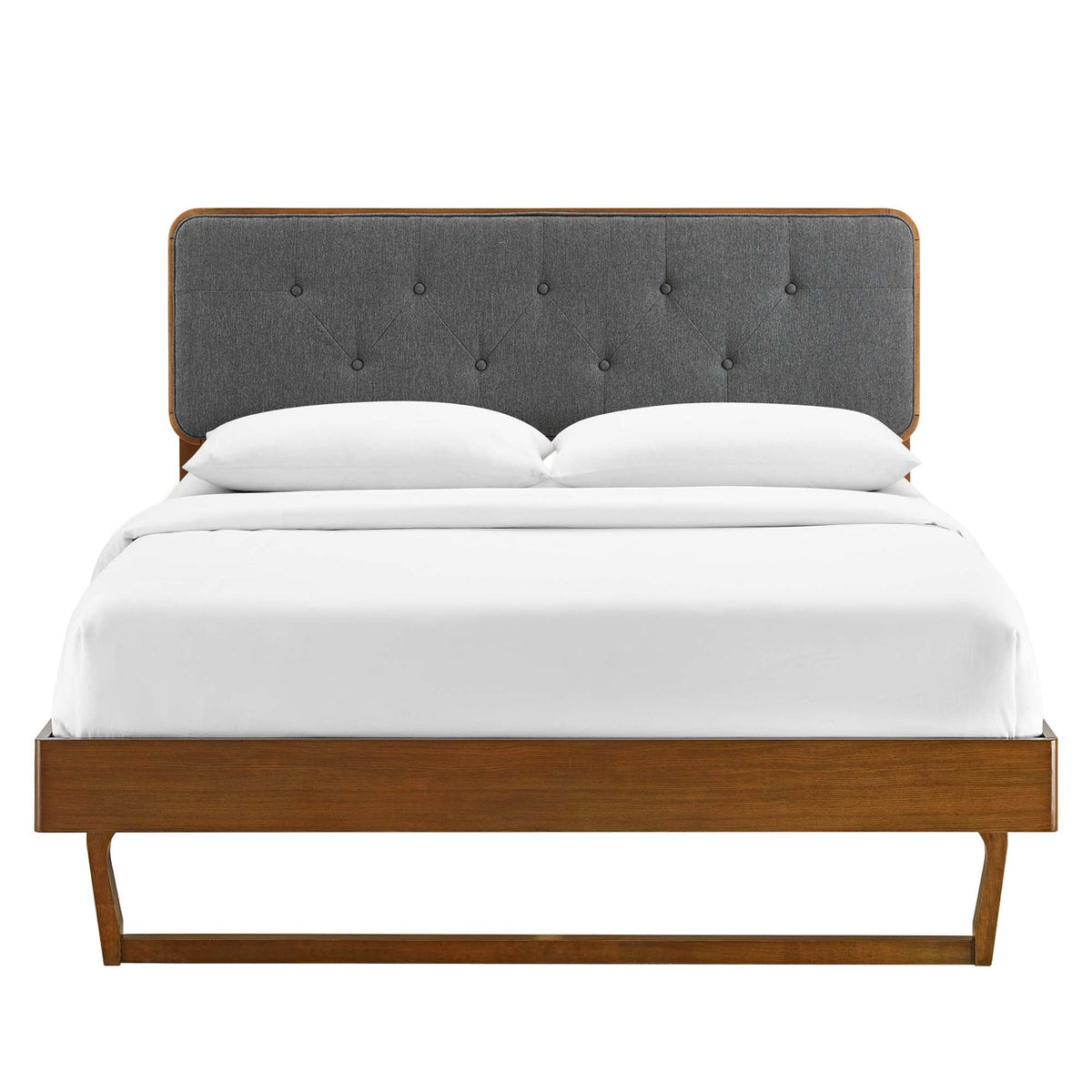 Bridgette Wood Queen Platform Bed With Angular Frame by Modway