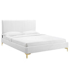 Peyton Performance Velvet Queen Platform Bed by Modway - MOD-6595