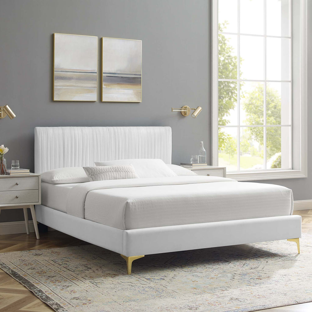 Peyton Performance Velvet Queen Platform Bed by Modway - MOD-6595