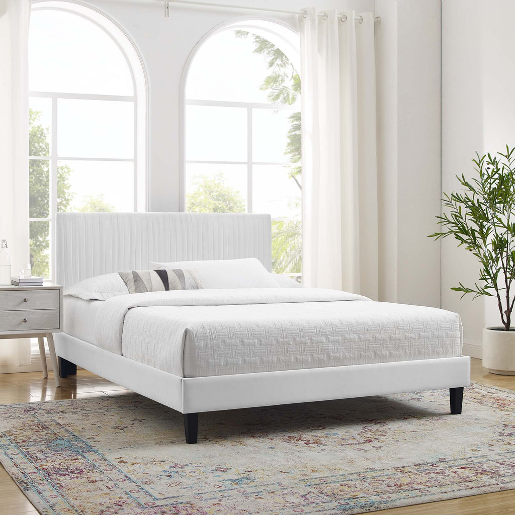 Peyton Performance Velvet Queen Platform Bed by Modway - MOD-6597