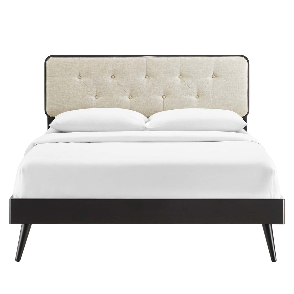 Bridgette Wood King Platform Bed With Splayed Legs by Modway
