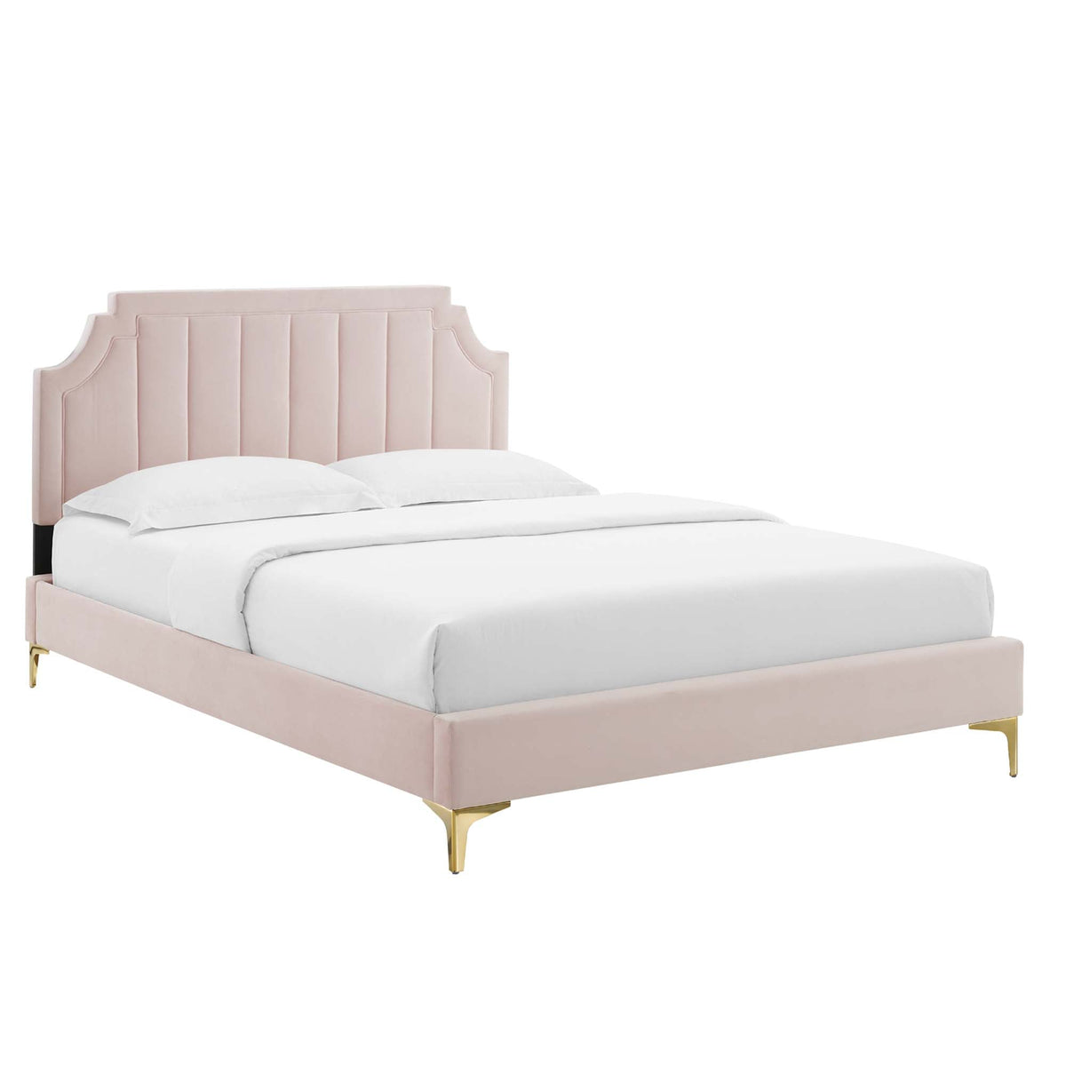 Sienna Performance Velvet Queen Platform Bed by Modway - MOD-6712