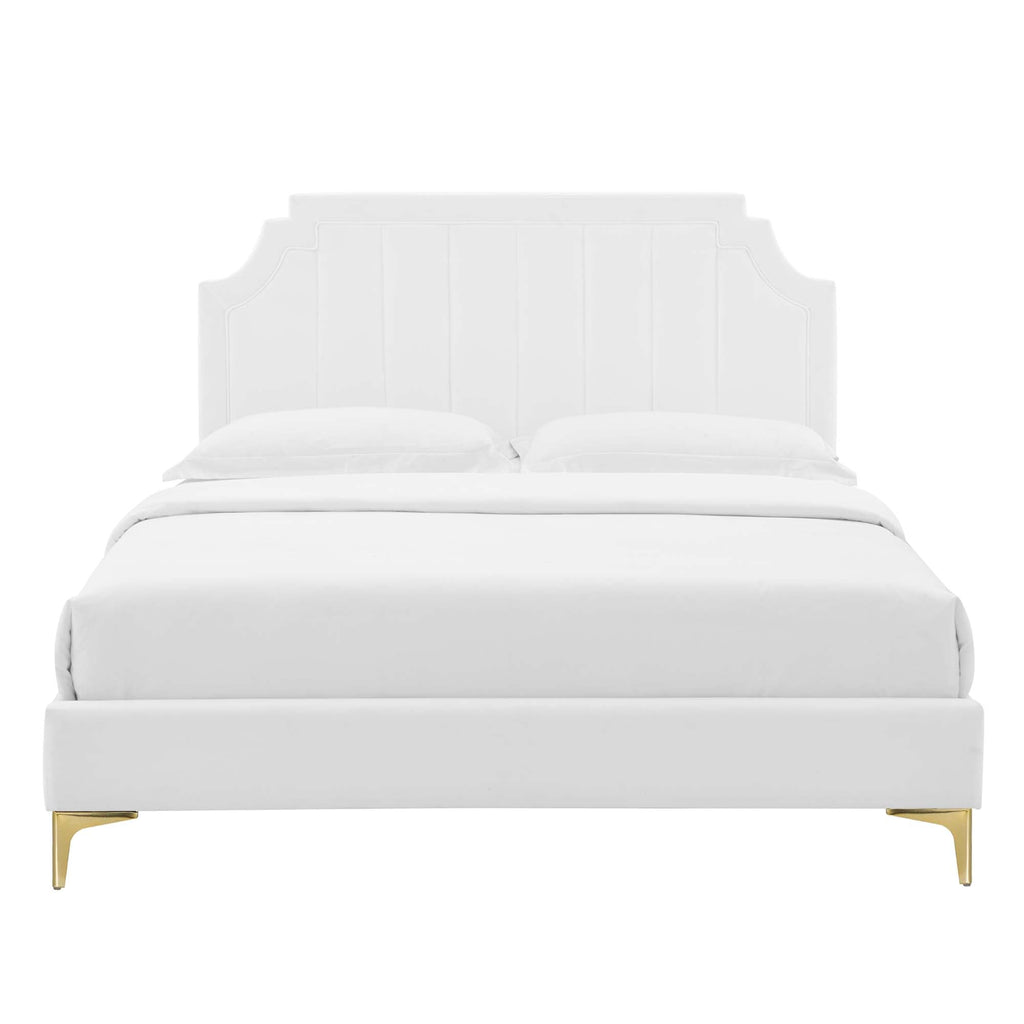 Sienna Performance Velvet Queen Platform Bed by Modway - MOD-6712