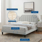Sienna Performance Velvet Queen Platform Bed by Modway - MOD-6714