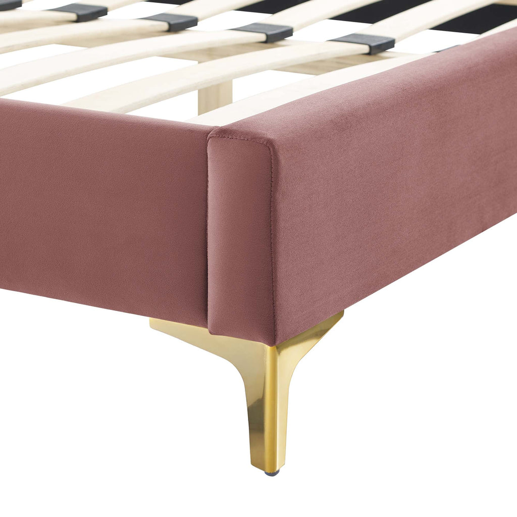Current Performance Velvet Full Platform Bed by Modway - MOD-6730