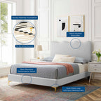 Current Performance Velvet Full Platform Bed by Modway - MOD-6730