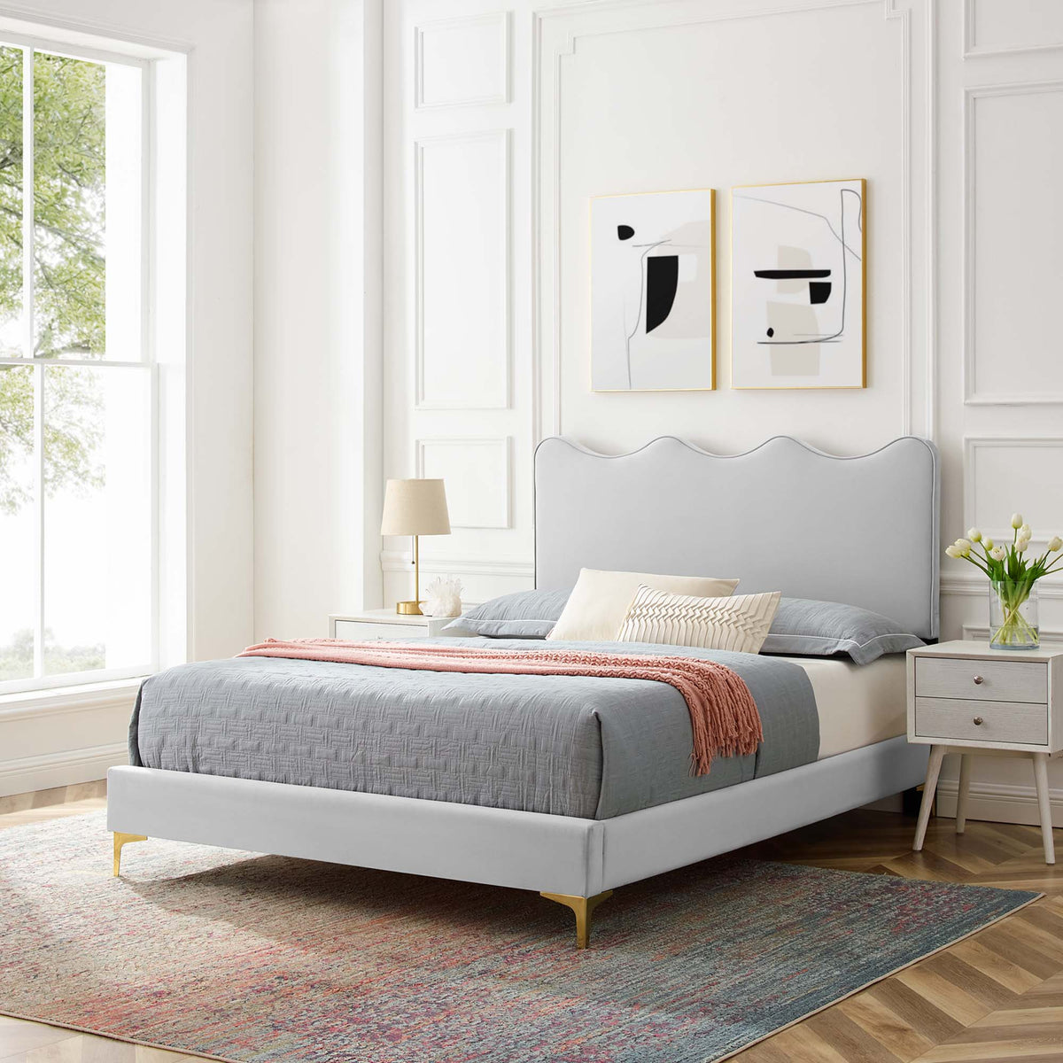 Current Performance Velvet Full Platform Bed by Modway - MOD-6730