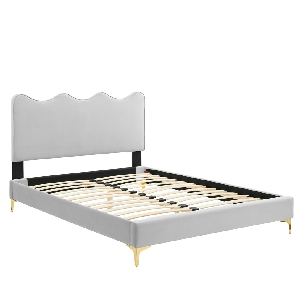 Current Performance Velvet Full Platform Bed by Modway - MOD-6730