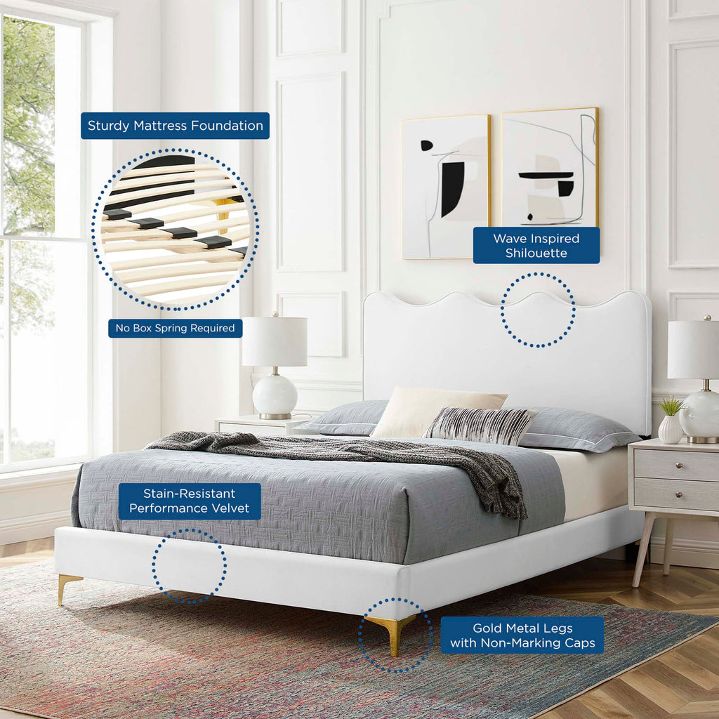 Current Performance Velvet Full Platform Bed by Modway - MOD-6730