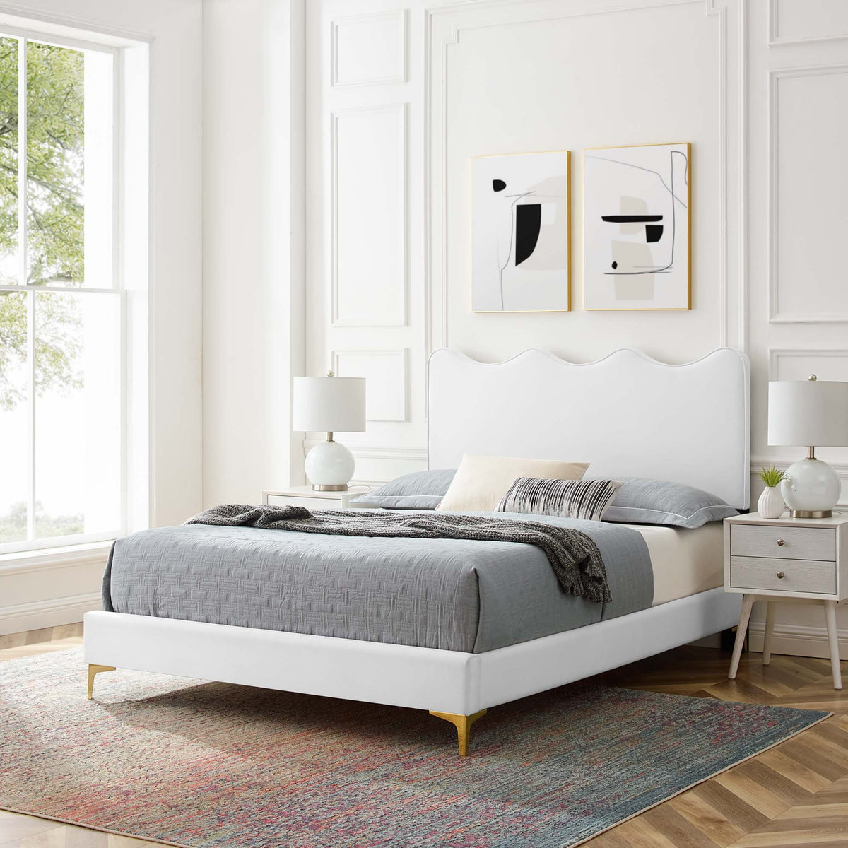 Current Performance Velvet Full Platform Bed by Modway - MOD-6730