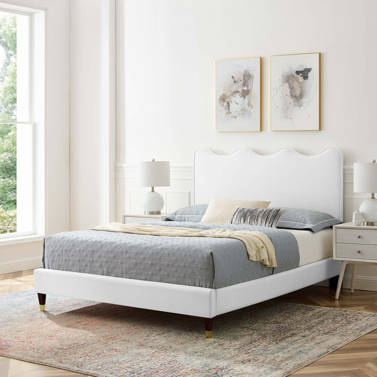Current Performance Velvet Full Platform Bed by Modway - MOD-6731