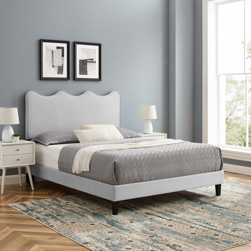 Current Performance Velvet Full Platform Bed by Modway - MOD-6732