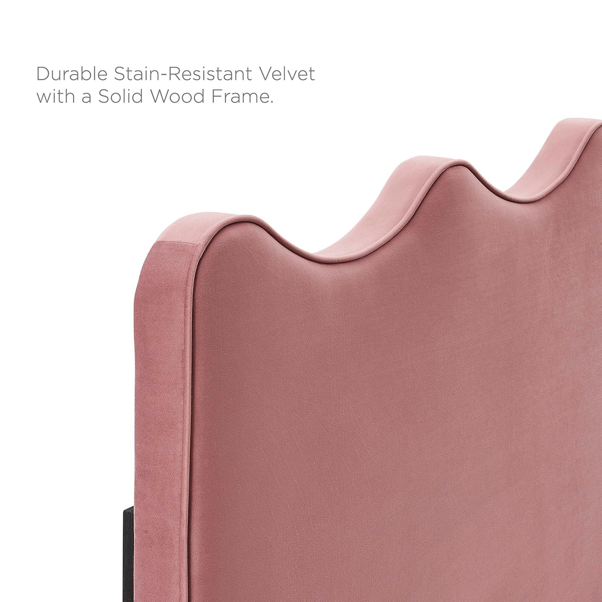 Current Performance Velvet Queen Platform Bed by Modway - Dusty Rose / Pink / White