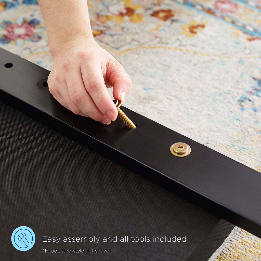Current Performance Velvet Queen Platform Bed by Modway - Dusty Rose / Pink / White