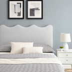 Current Performance Velvet Queen Platform Bed by Modway - Dusty Rose / Light Gray / Pink / White