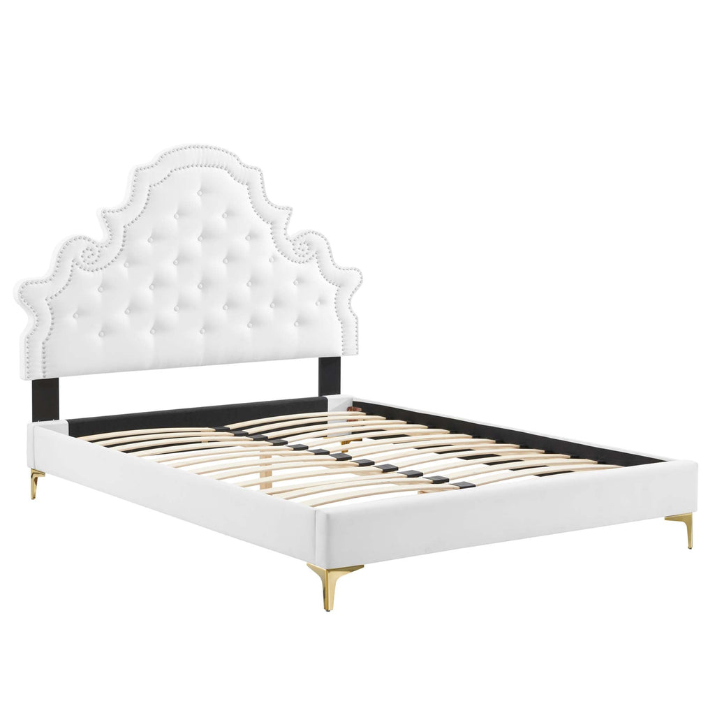 Gwyneth Tufted Performance Velvet Queen Platform Bed by Modway - MOD-6751