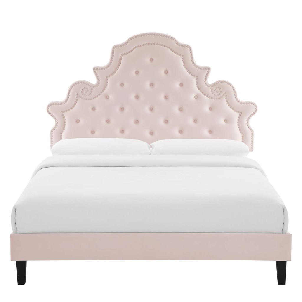 Gwyneth Tufted Performance Velvet Queen Platform Bed by Modway - MOD-6753