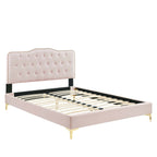 Amber Performance Velvet Queen Platform Bed by Modway - MOD-6775