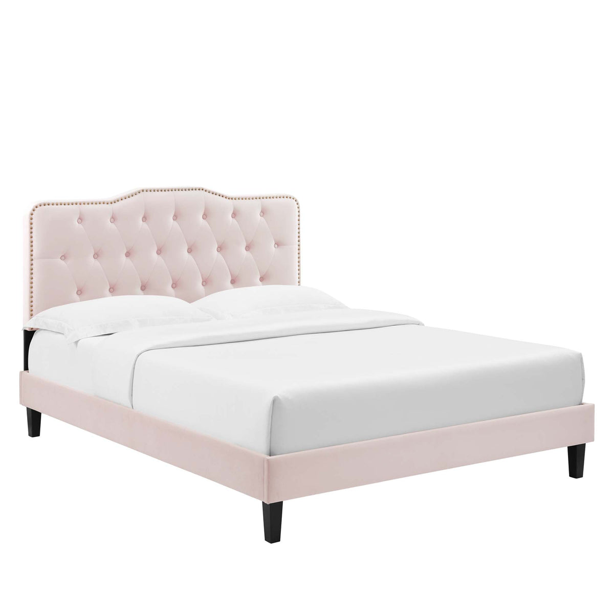 Amber Performance Velvet Queen Platform Bed by Modway - MOD-6777