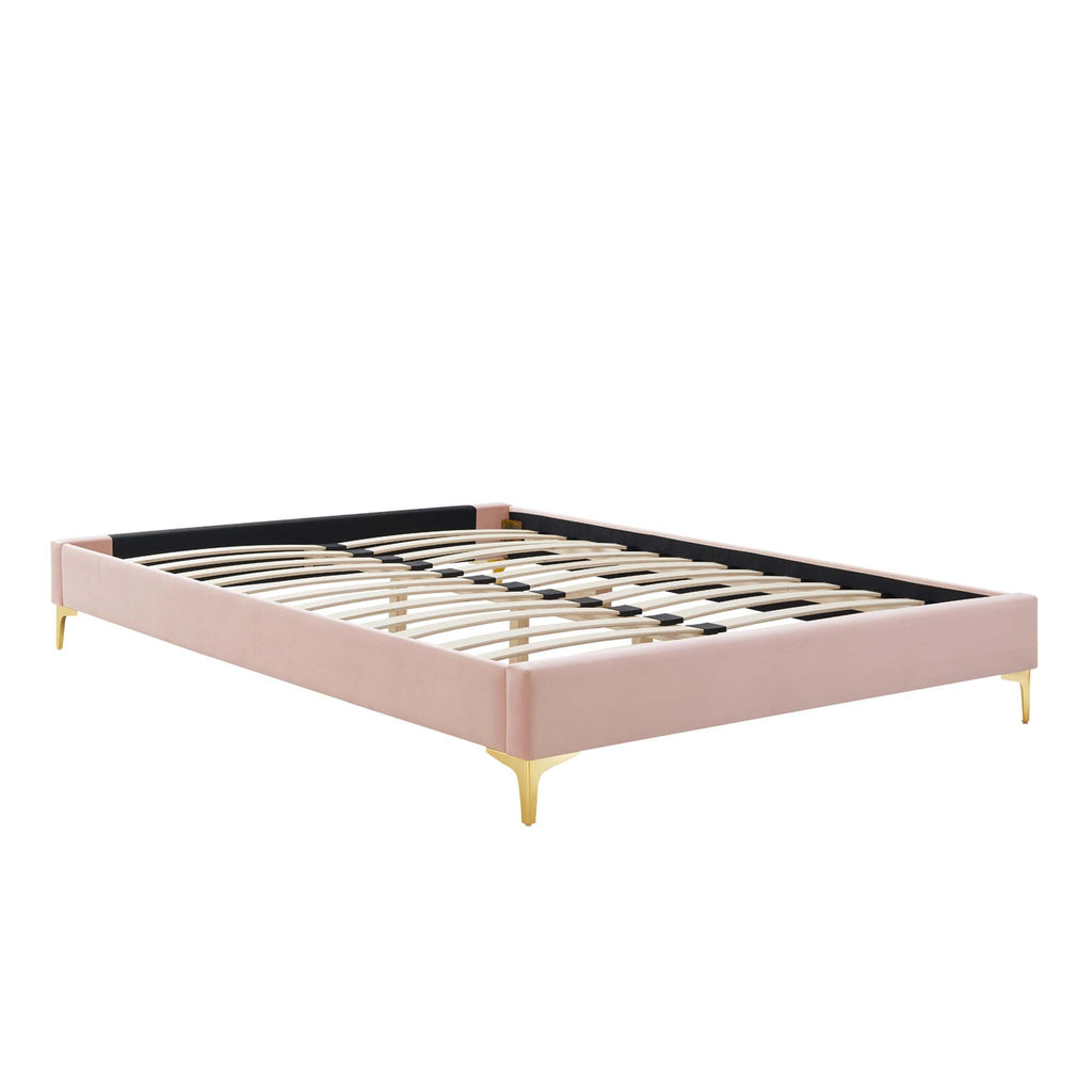 Amber Tufted Performance Velvet Platform Bed by Modway