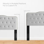 Amber Tufted Performance Velvet Platform Bed by Modway