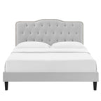 Amber Tufted Performance Velvet Platform Bed by Modway