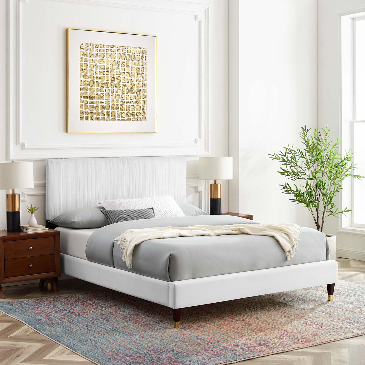 Peyton Performance Velvet Full Platform Bed by Modway - MOD-6869