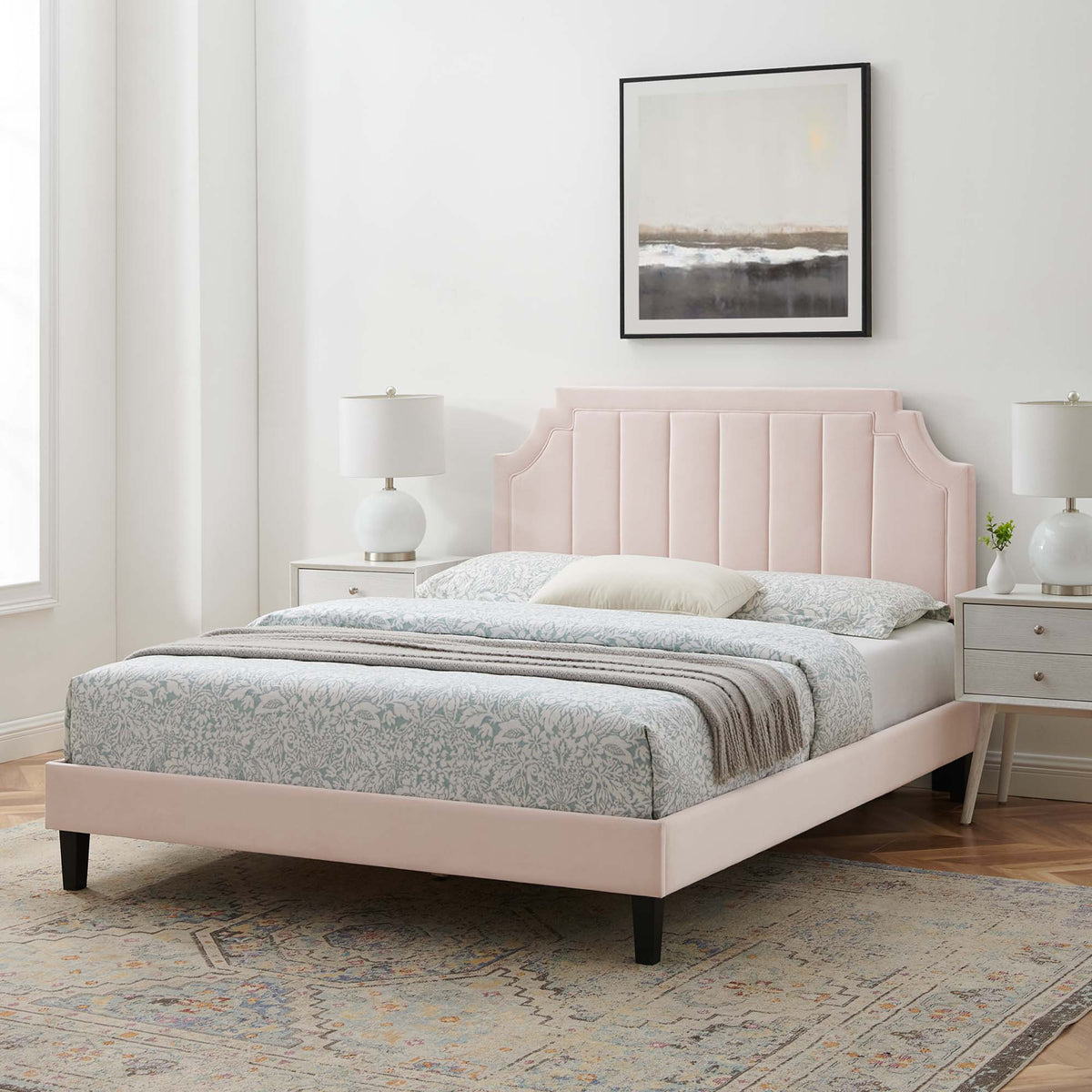 Sienna Performance Velvet Twin Platform Bed by Modway - MOD-6908