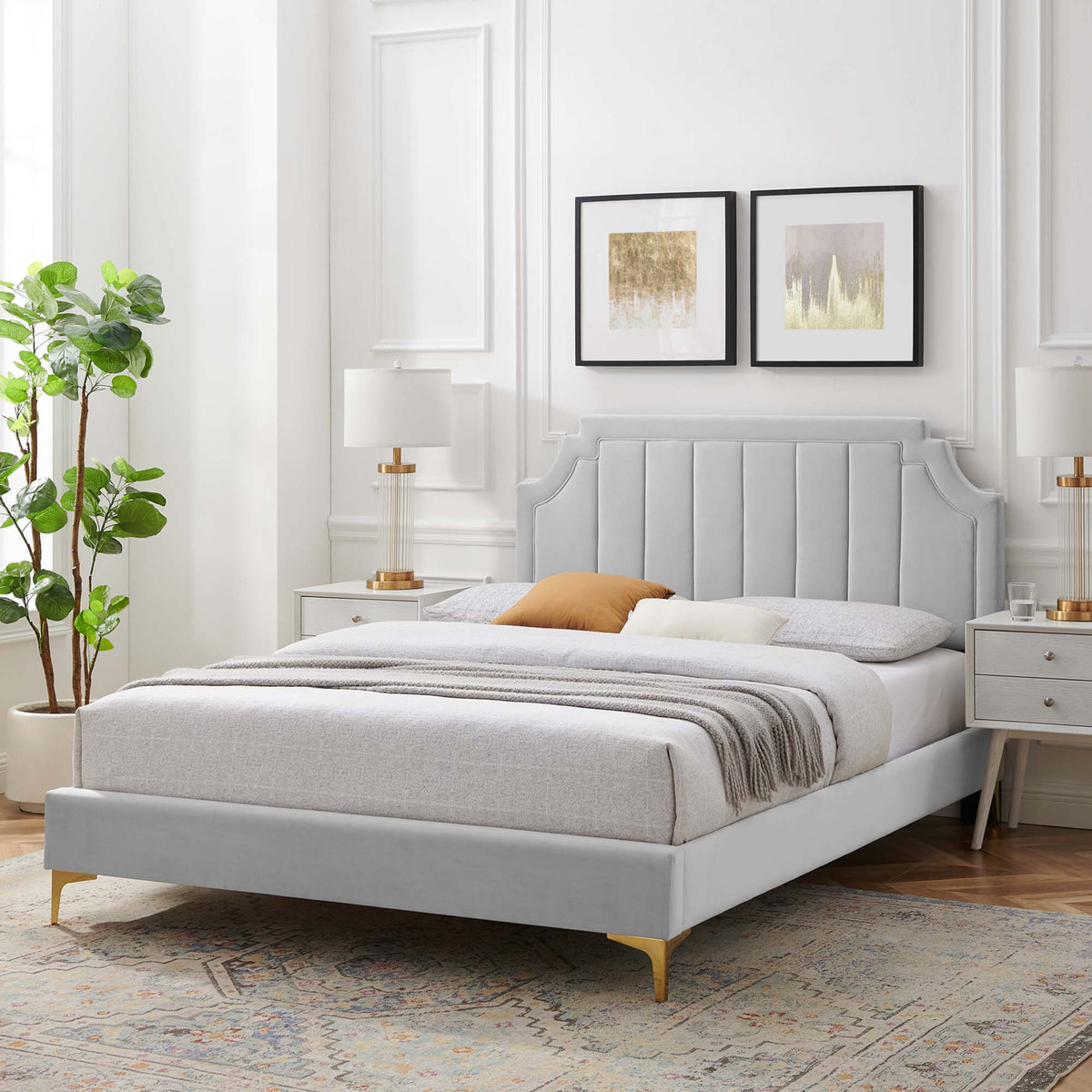 Sienna Performance Velvet Full Platform Bed by Modway - MOD-6912