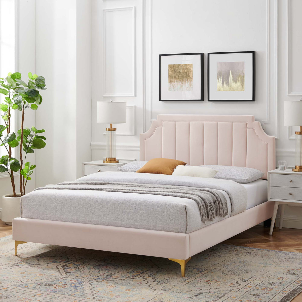 Sienna Performance Velvet Full Platform Bed by Modway - MOD-6912