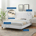 Sienna Performance Velvet Full Platform Bed by Modway - MOD-6913