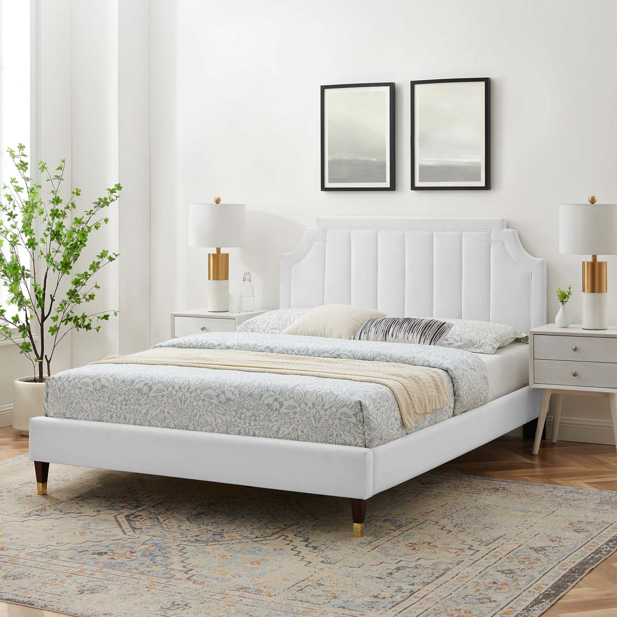 Sienna Performance Velvet Full Platform Bed by Modway - MOD-6913