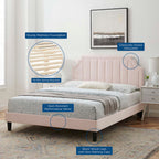 Sienna Performance Velvet Full Platform Bed by Modway - MOD-6914