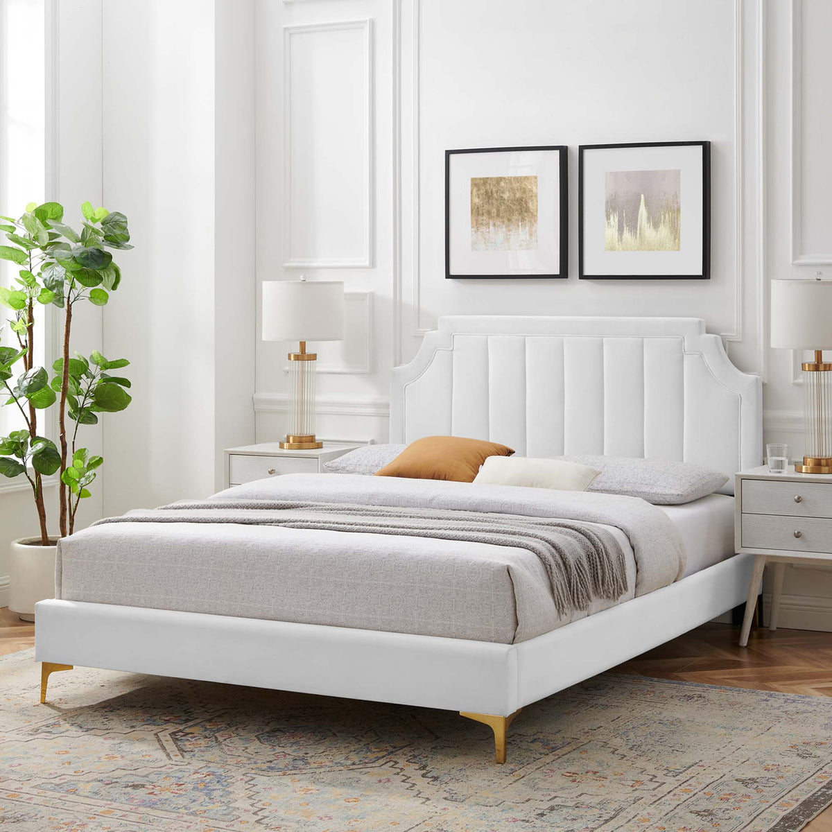 Sienna Performance Velvet King Platform Bed by Modway - MOD-6918