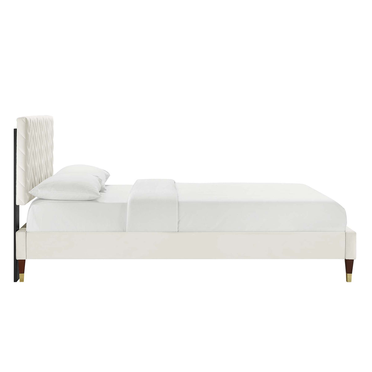 Leah Chevron Tufted Performance Velvet Queen Platform Bed by Modway - MOD-6969