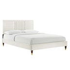 Sofia Channel Tufted Performance Velvet Queen Platform Bed by Modway - MOD-6971