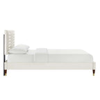 Sofia Channel Tufted Performance Velvet Queen Platform Bed by Modway - MOD-6971