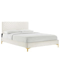 Leah Chevron Tufted Performance Velvet Queen Platform Bed by Modway - MOD-6977