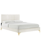 Sofia Channel Tufted Performance Velvet Queen Platform Bed by Modway - MOD-6979