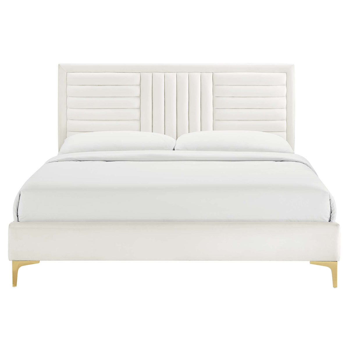 Sofia Channel Tufted Performance Velvet Queen Platform Bed by Modway - MOD-6979