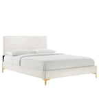 Leah Chevron Tufted Performance Velvet Full Platform Bed by Modway - MOD-6993