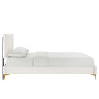Leah Chevron Tufted Performance Velvet Full Platform Bed by Modway - MOD-6993