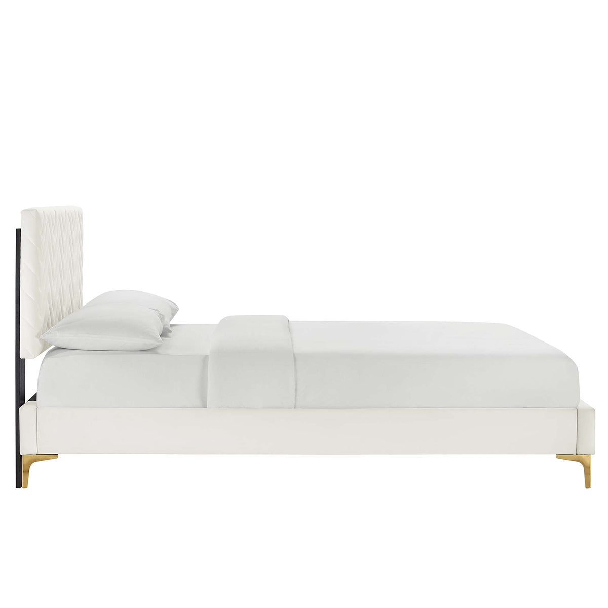 Leah Chevron Tufted Performance Velvet Full Platform Bed by Modway - MOD-6993